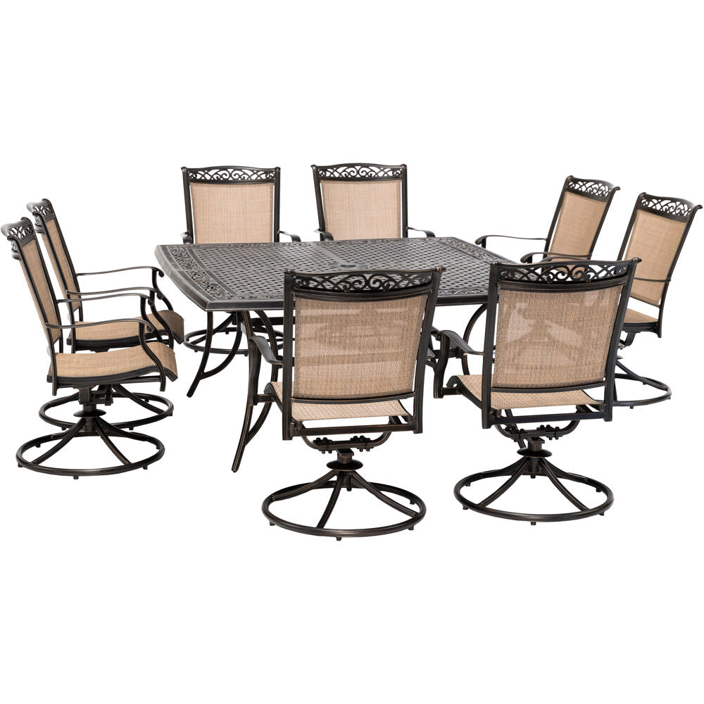 hanover-fontana-9-piece-8-sling-swivel-rockers-and-60-inch-square-cast-table-fntdn9pcswsqc