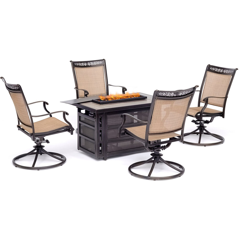 hanover-fontana-5-piece-fire-pit-4-sling-swivel-rockers-rectangle-kd-fire-pit-with-tile-fon5pcrecsw4fp