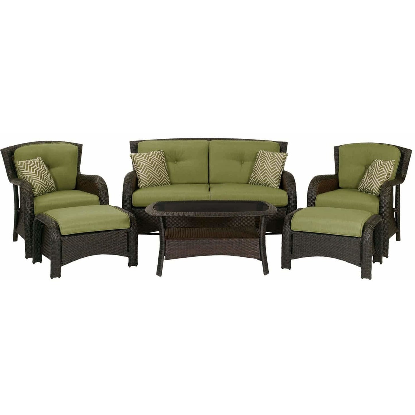 Hammond Atlantic 6Pc Patio Conversation Set With Loveseat, Ottomans - M&K Grills
