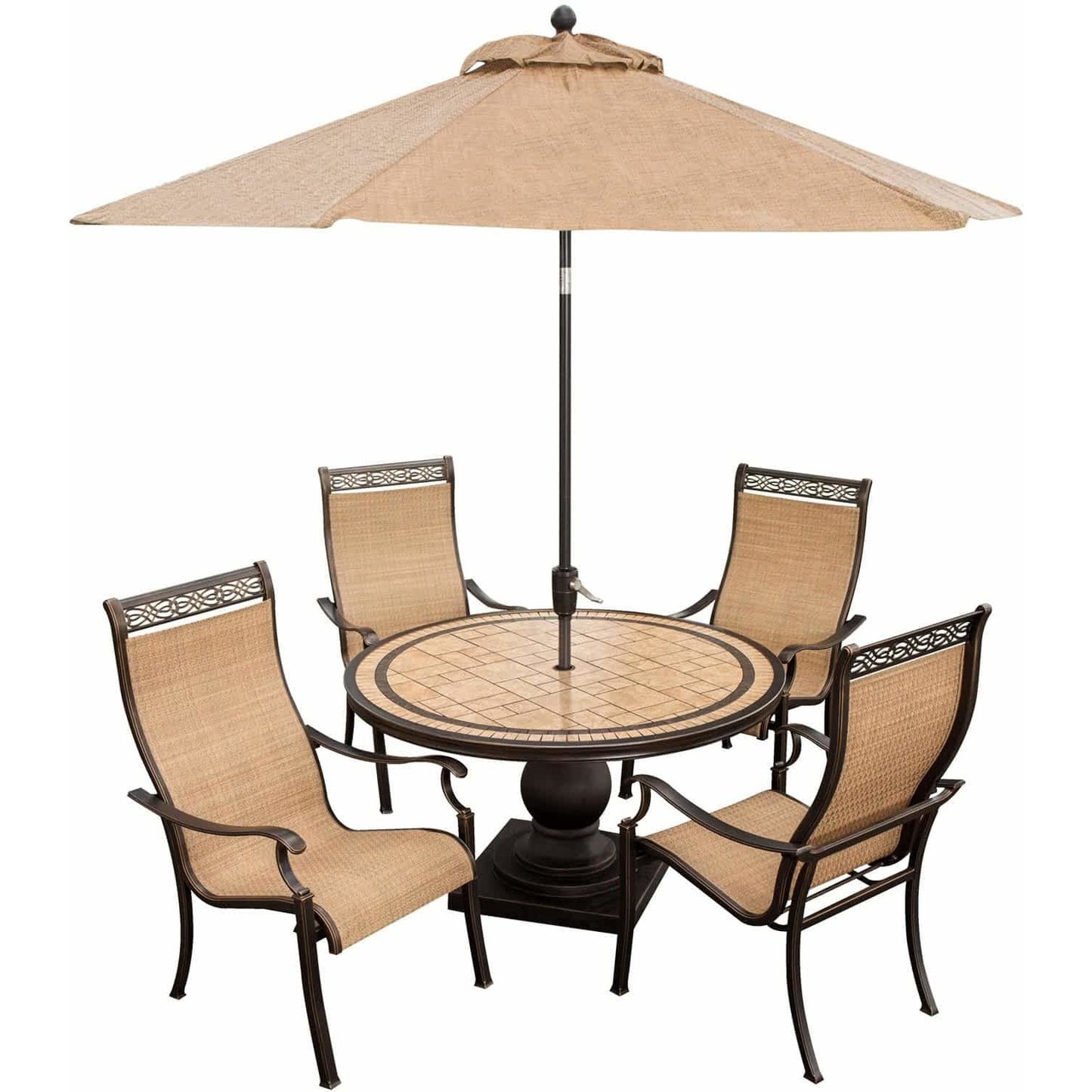 Hammond Brandywine 5Pc Outdoor Dining Set 4 Seats, Round Table - M&K Grills