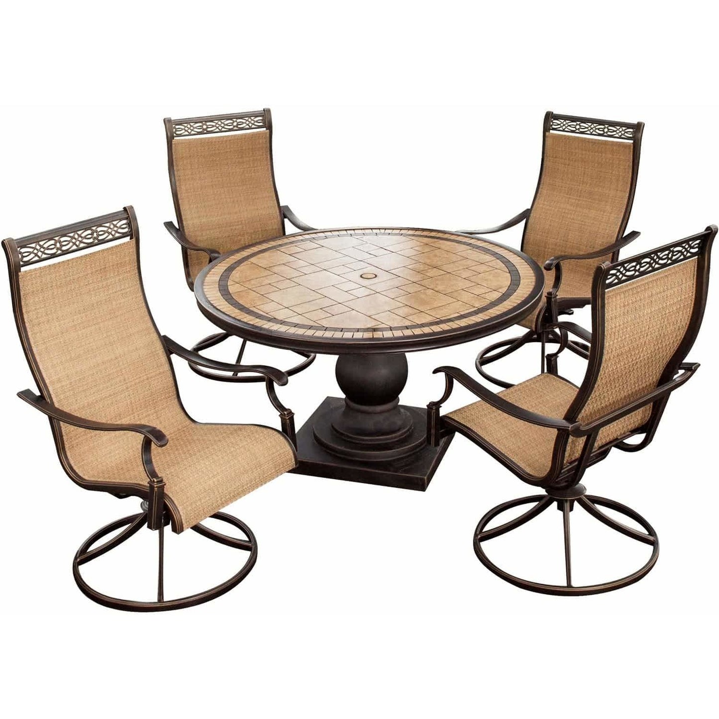 Hammond Brandywine 5Pc Outdoor Dining Set 4 Seats, Round Table - M&K Grills