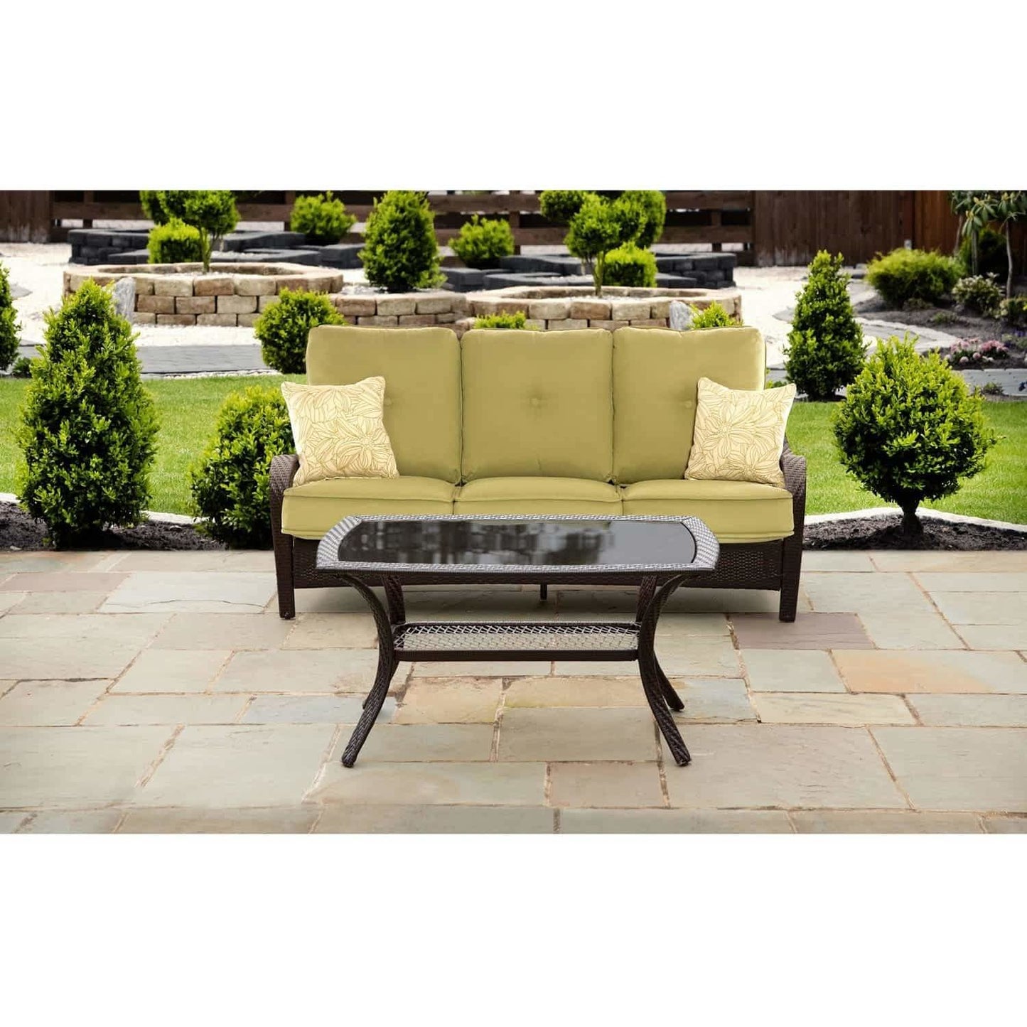 Hammond Brentwood Outdoor Conversation Set Sofa and Coffee Table - M&K Grills