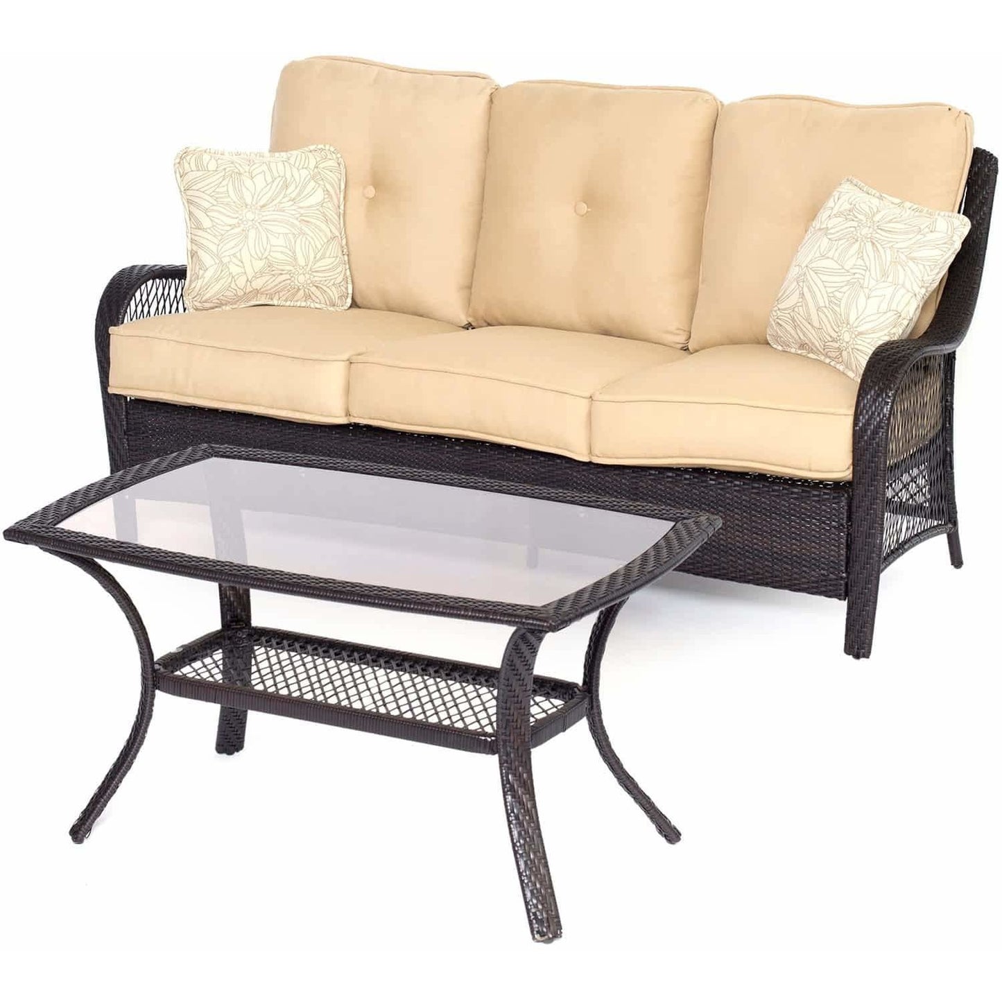 Hammond Brentwood Outdoor Conversation Set Sofa and Coffee Table - M&K Grills
