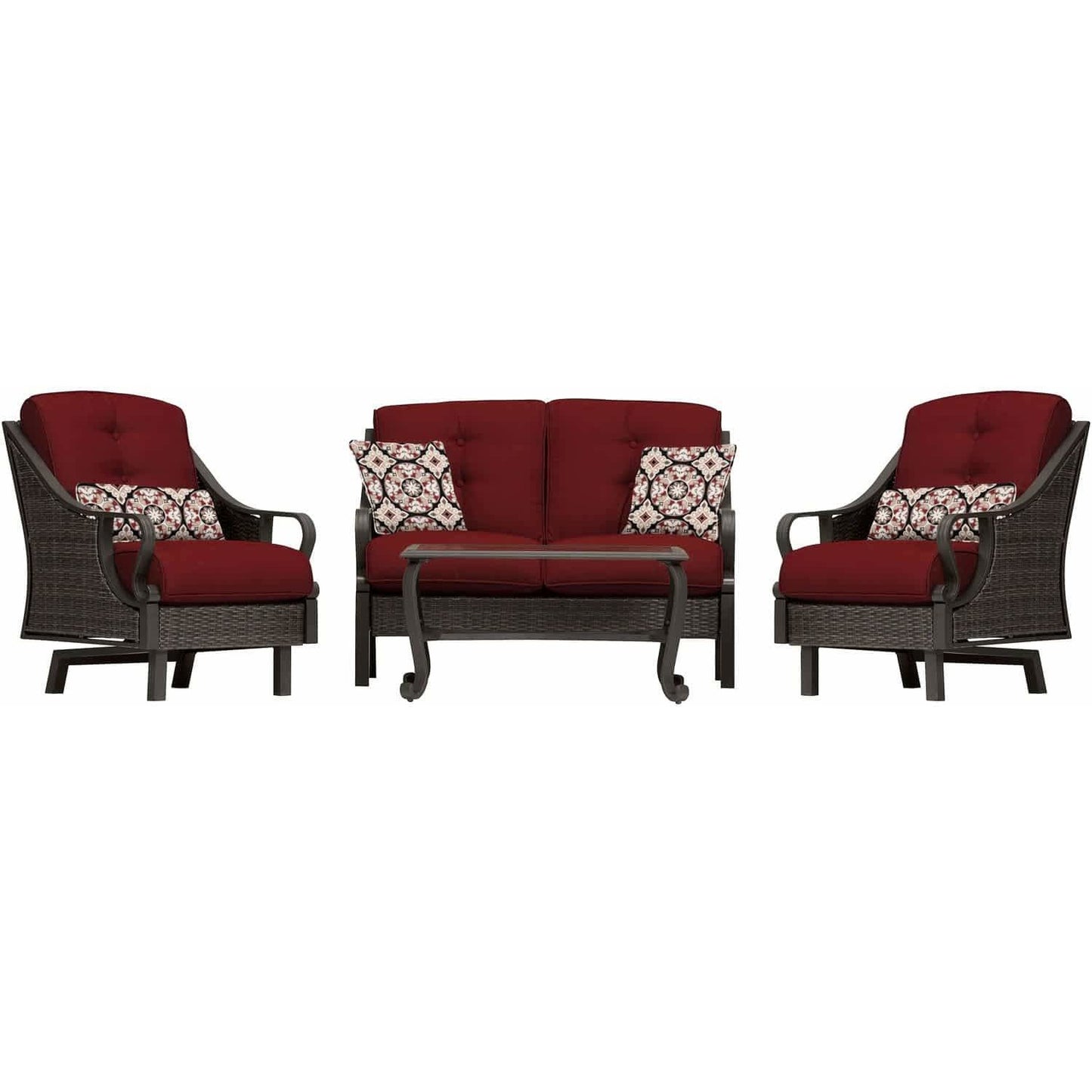Hammond Casitas 4Pc Outdoor Sofa Set Sofa 2 Glider Chairs Coffee Table - M&K Grills