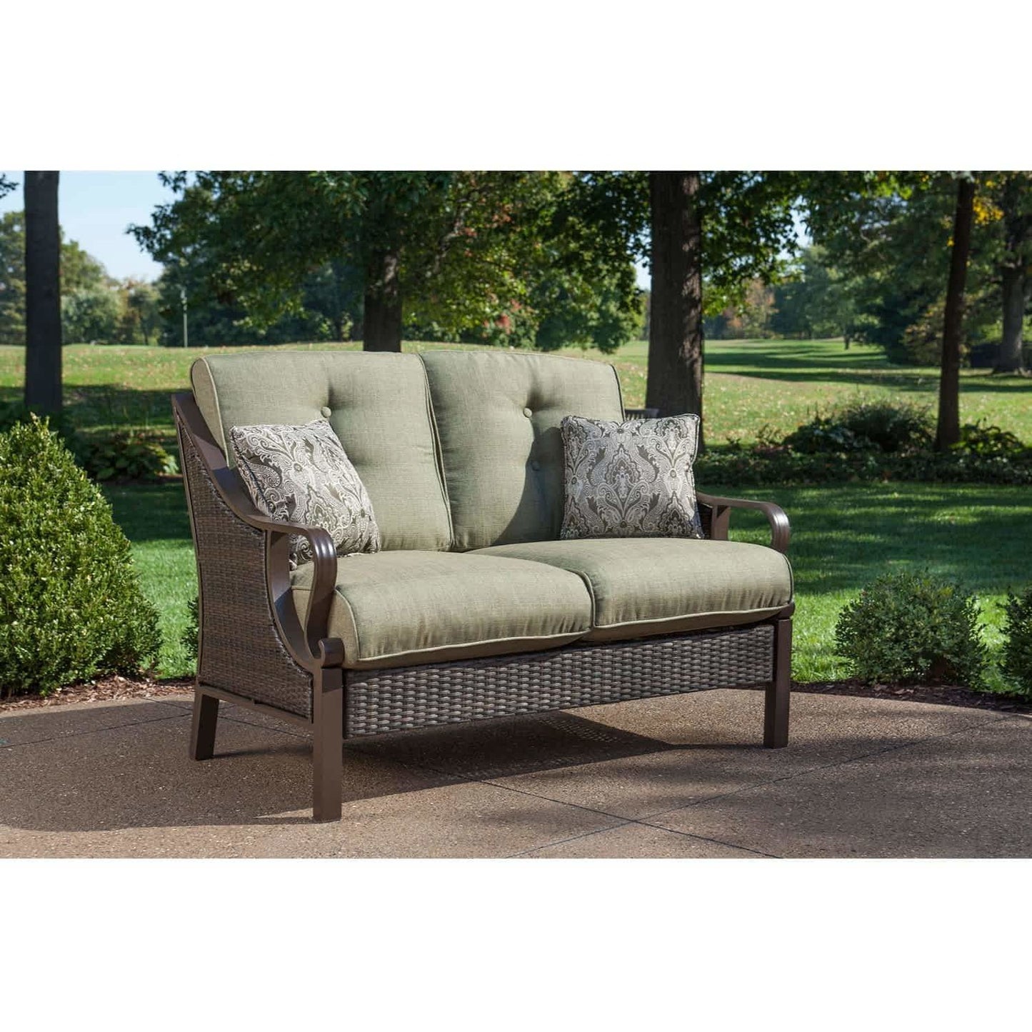 Hammond Casitas 4Pc Outdoor Sofa Set Sofa 2 Glider Chairs Coffee Table - M&K Grills