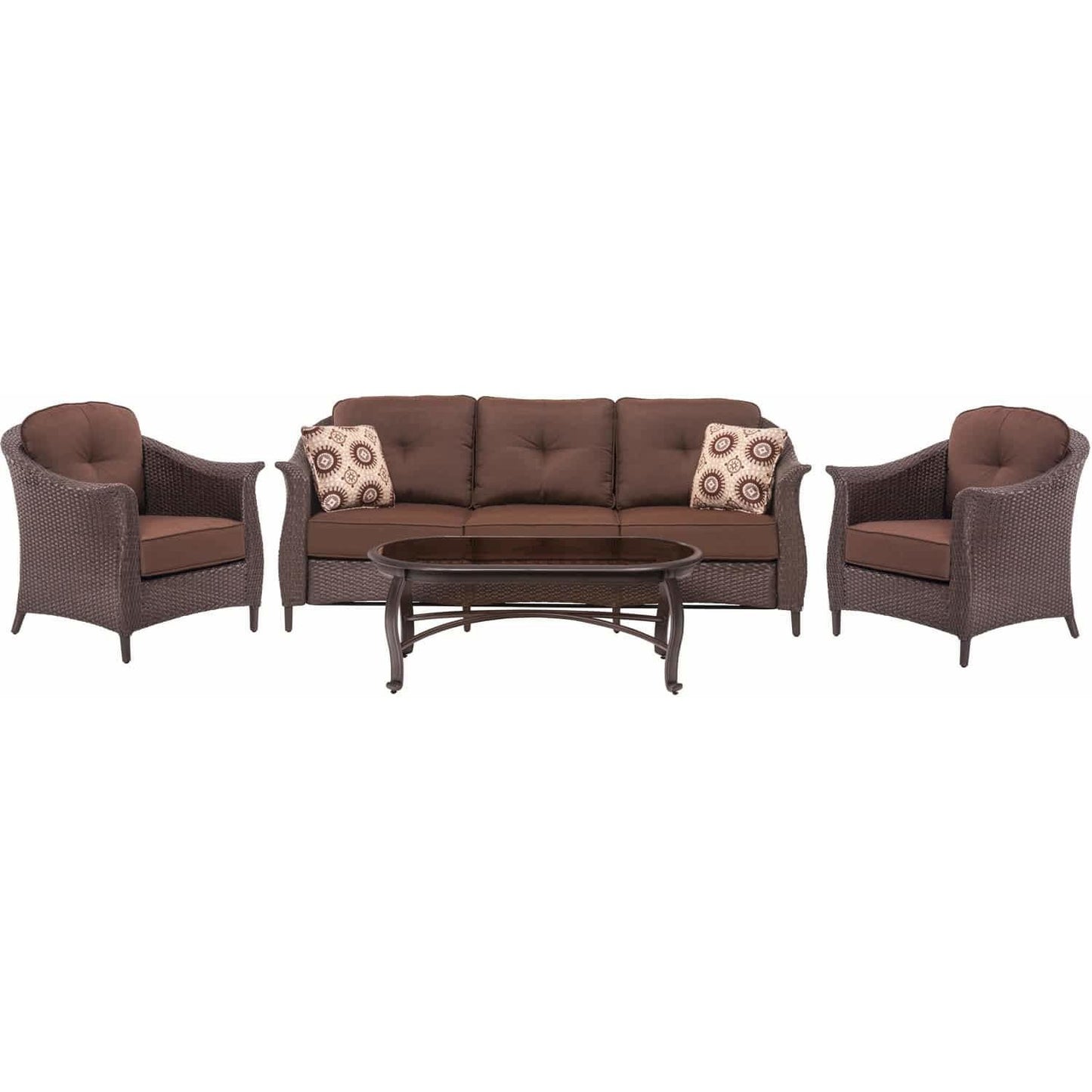 Hammond Drexel 4Pc Outdoor Loveseat Set 2 Chairs Loveseat Coffee Table - M&K Grills