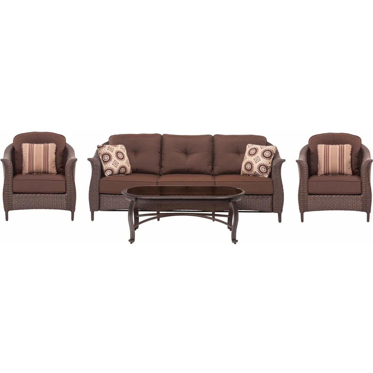 Hammond Drexel 4Pc Outdoor Loveseat Set 2 Chairs Loveseat Coffee Table - M&K Grills