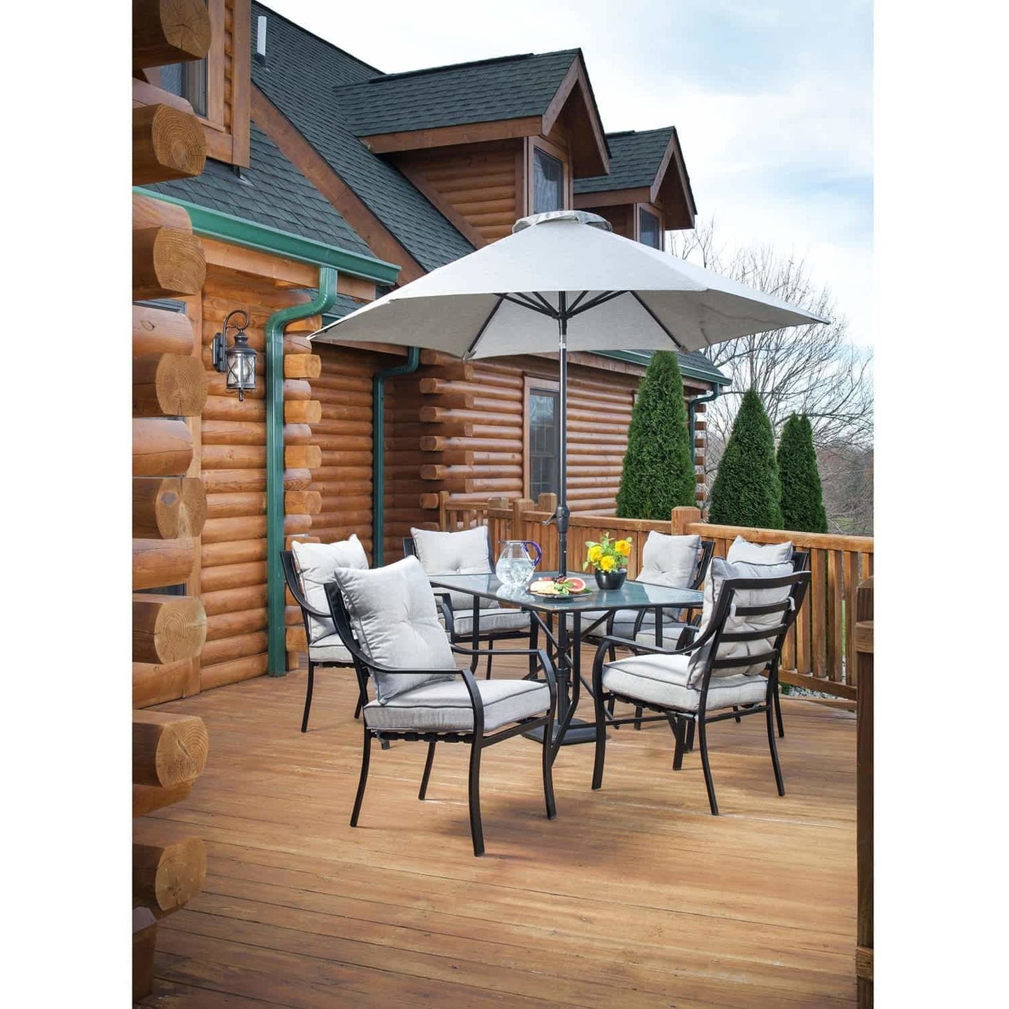 Hammond Elegance 7Pc Patio Dining Set Table 6 Chairs - M&K Grills