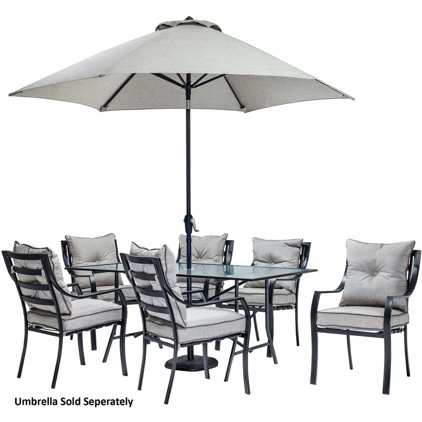 Hammond Elegance 7Pc Patio Dining Set Table 6 Chairs - M&K Grills