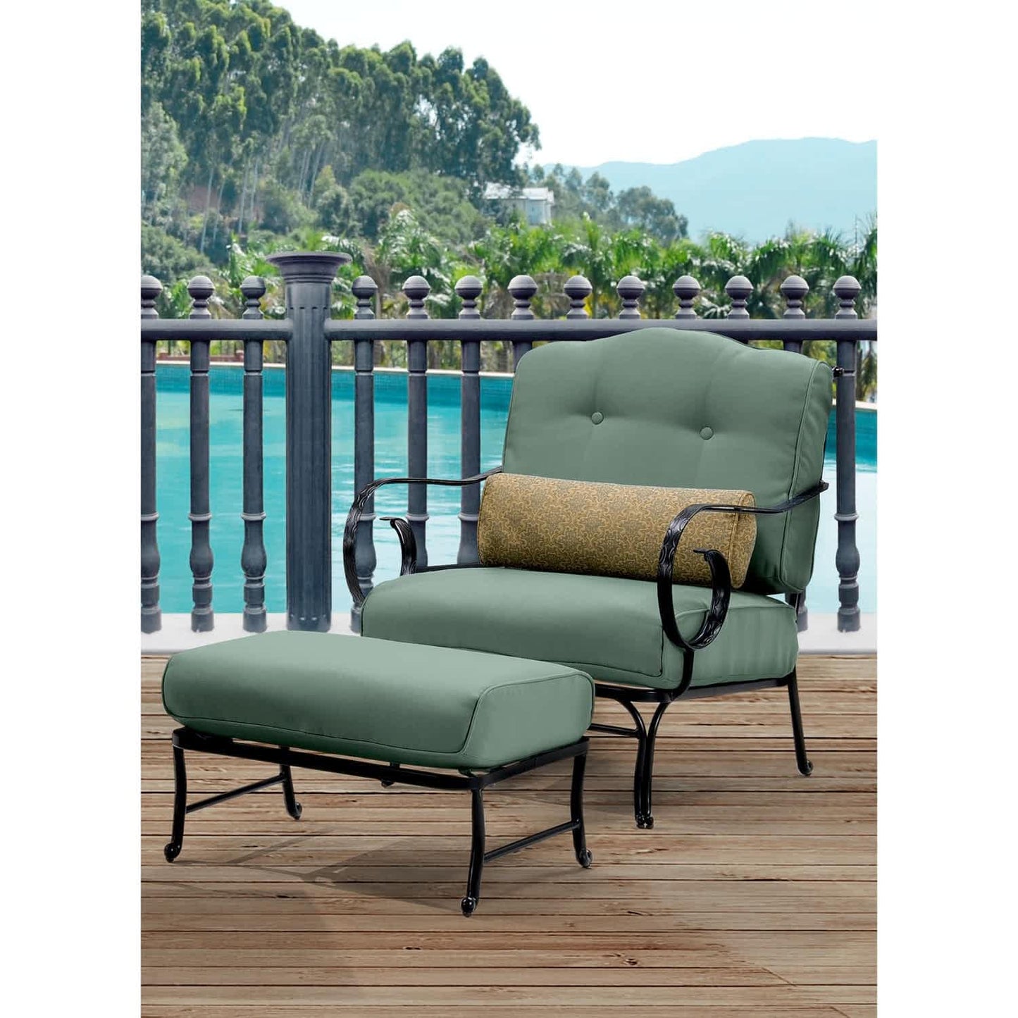 Hammond Lakeside 6Pc Outdoor Conversation Set Loveseat And Ottomans - M&K Grills