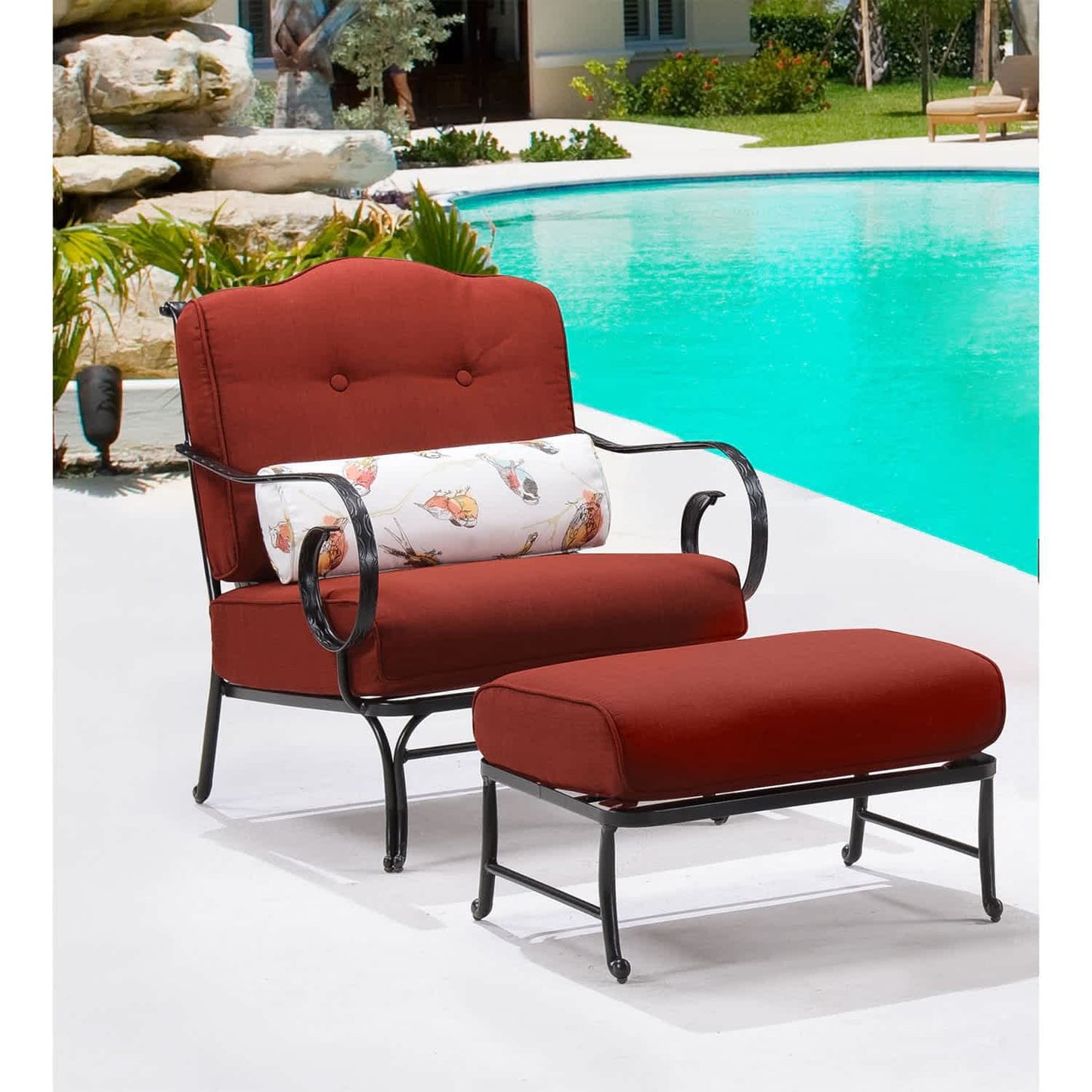 Hammond Lakeside 6Pc Outdoor Conversation Set Loveseat And Ottomans - M&K Grills