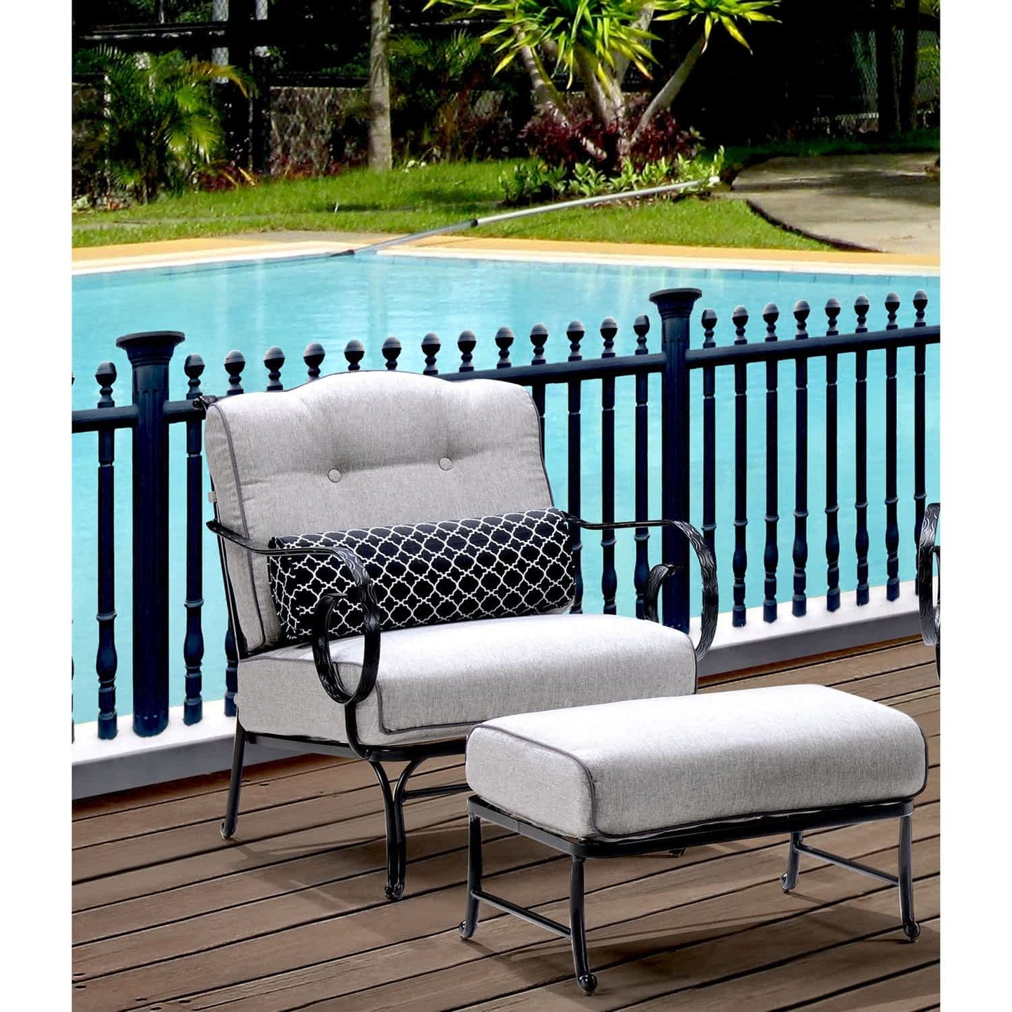 Hammond Lakeside 6Pc Outdoor Conversation Set Loveseat And Ottomans - M&K Grills