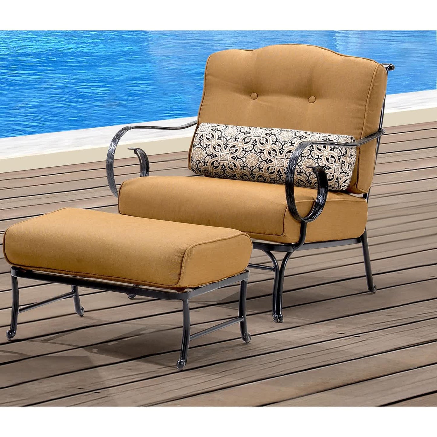 Hammond Lakeside 6Pc Outdoor Conversation Set Loveseat And Ottomans - M&K Grills