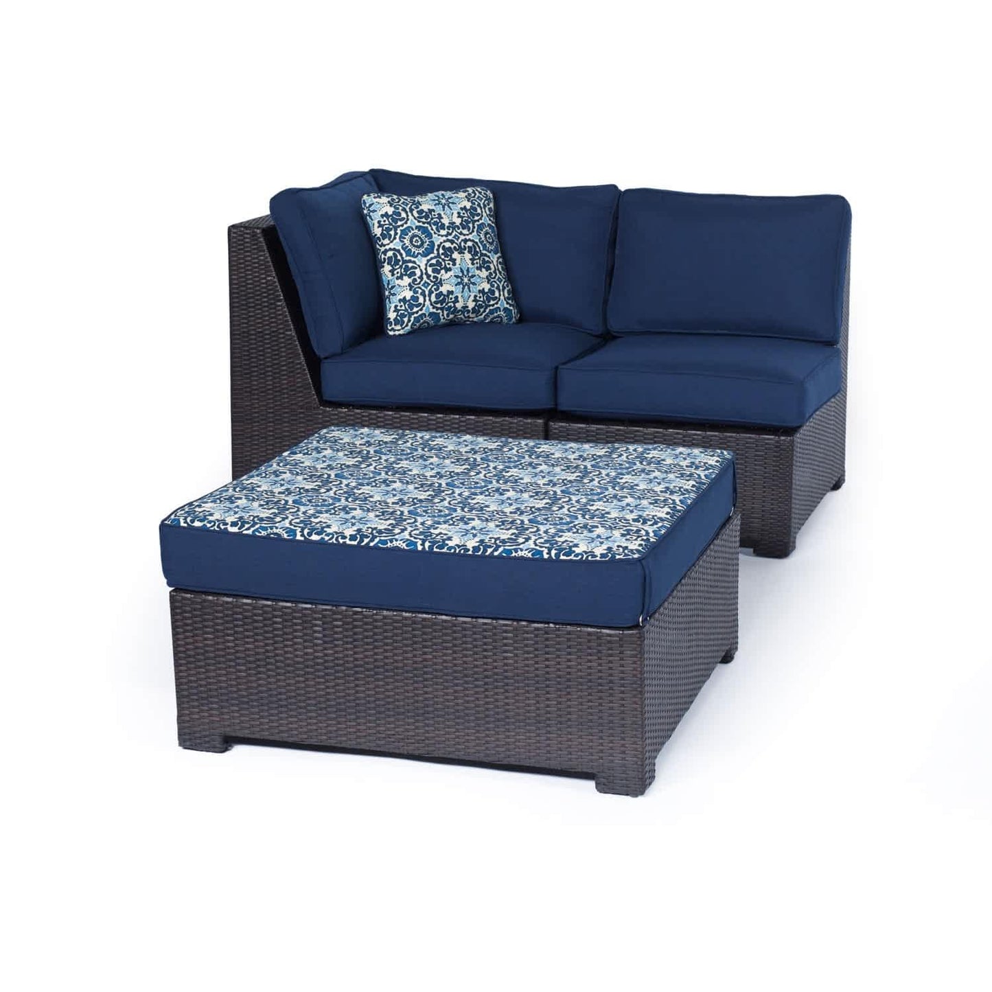 Hammond Stratton 5Pc Outdoor Conversation Set Ottoman And Loveseat - M&K Grills