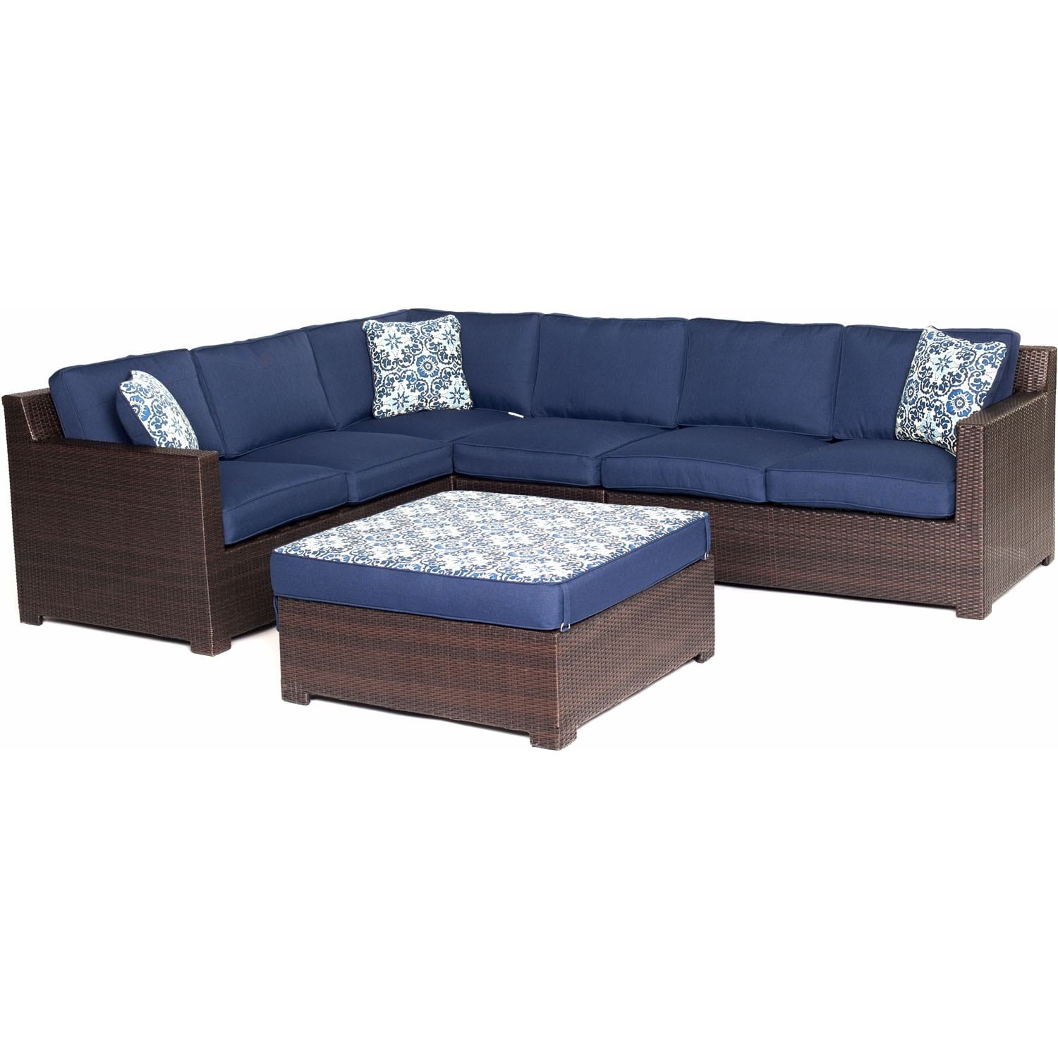 Hammond Stratton 5Pc Outdoor Conversation Set Ottoman And Loveseat - M&K Grills