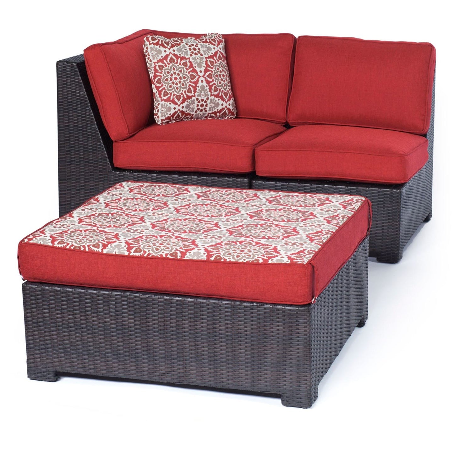 Hammond Stratton 5Pc Outdoor Conversation Set Ottoman And Loveseat - M&K Grills