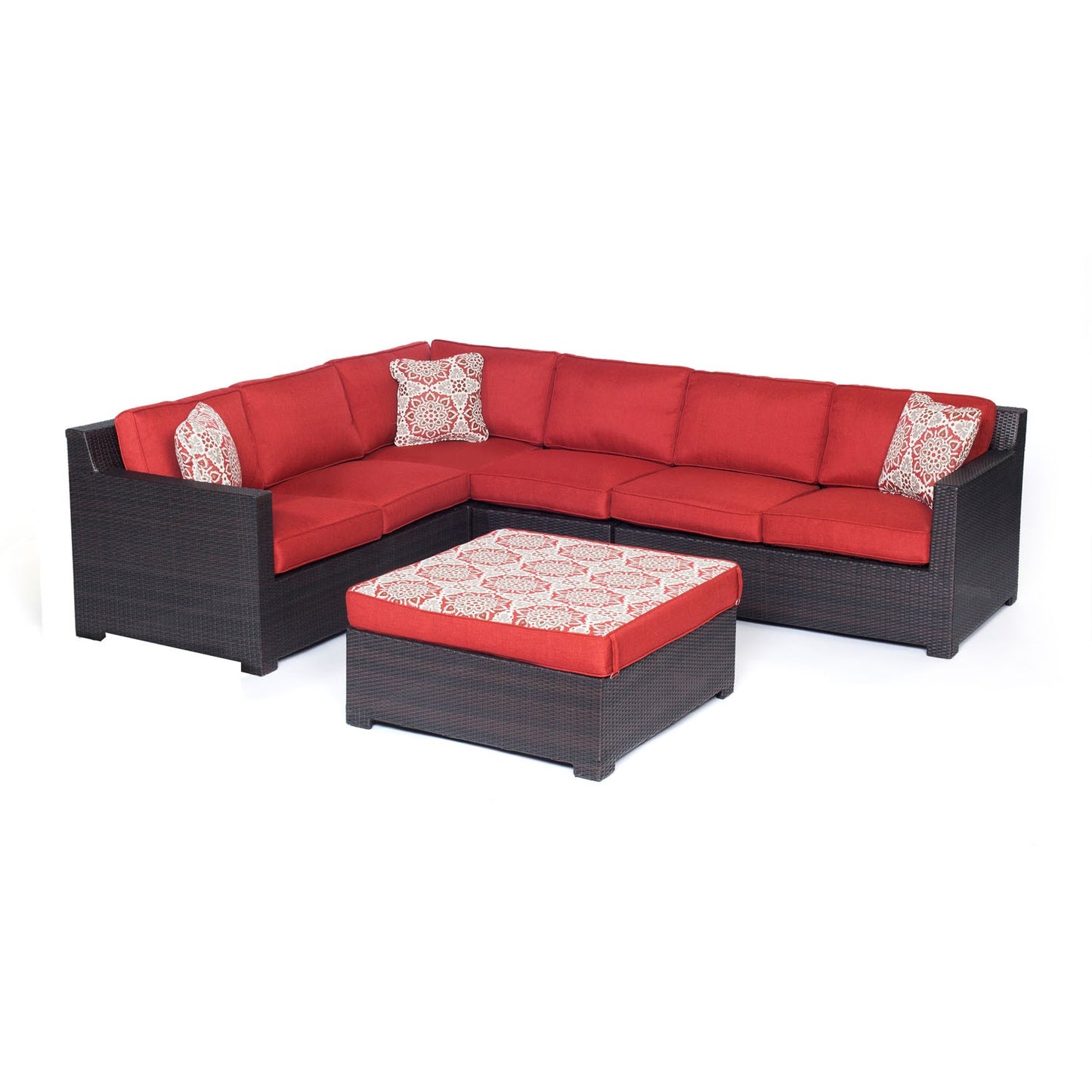 Hammond Stratton 5Pc Outdoor Conversation Set Ottoman And Loveseat - M&K Grills