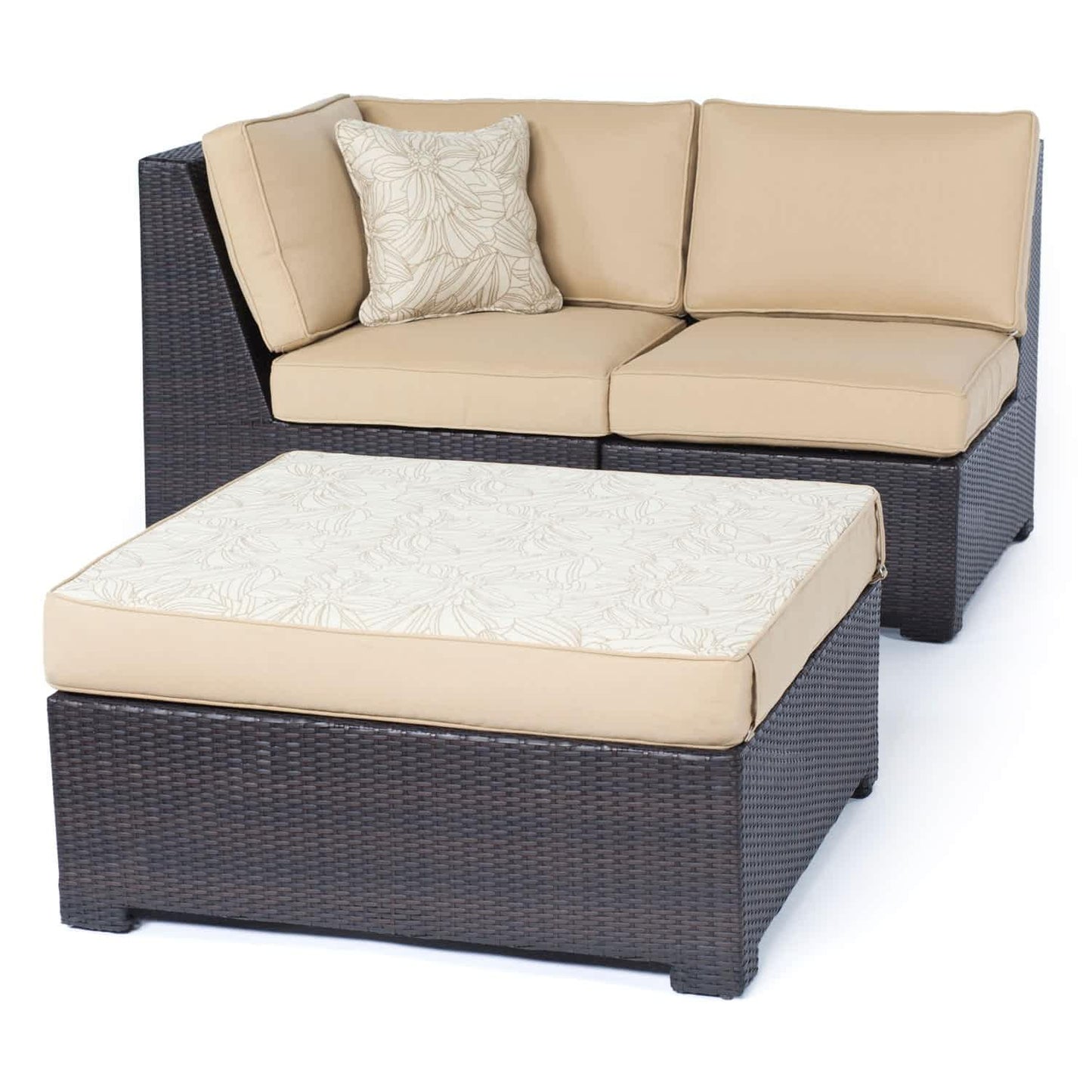 Hammond Stratton 5Pc Outdoor Conversation Set Ottoman And Loveseat - M&K Grills