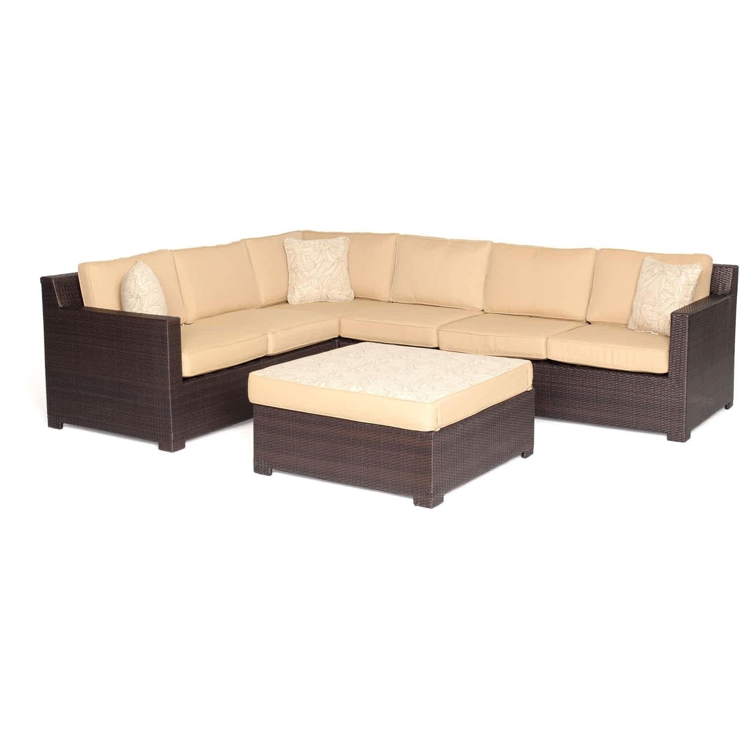 Hammond Stratton 5Pc Outdoor Conversation Set Ottoman And Loveseat - M&K Grills