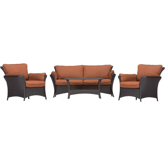 Hammond Tahoe 4Pc Outdoor Conversation Set Loveseat Coffee Table - M&K Grills