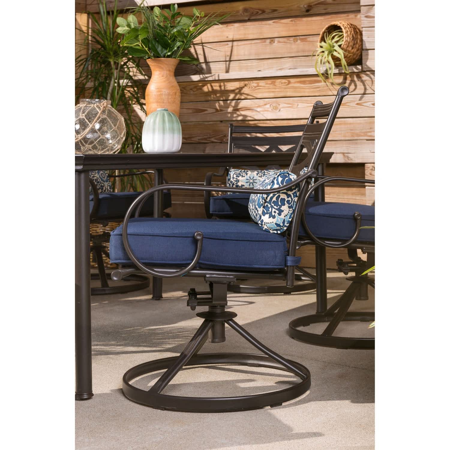 hanover-montclair-7-piece-6-swivel-rockers-40x66-inch-dining-table-mclrdn7pcsqsw6-nvy-swivel-rocker-side-view