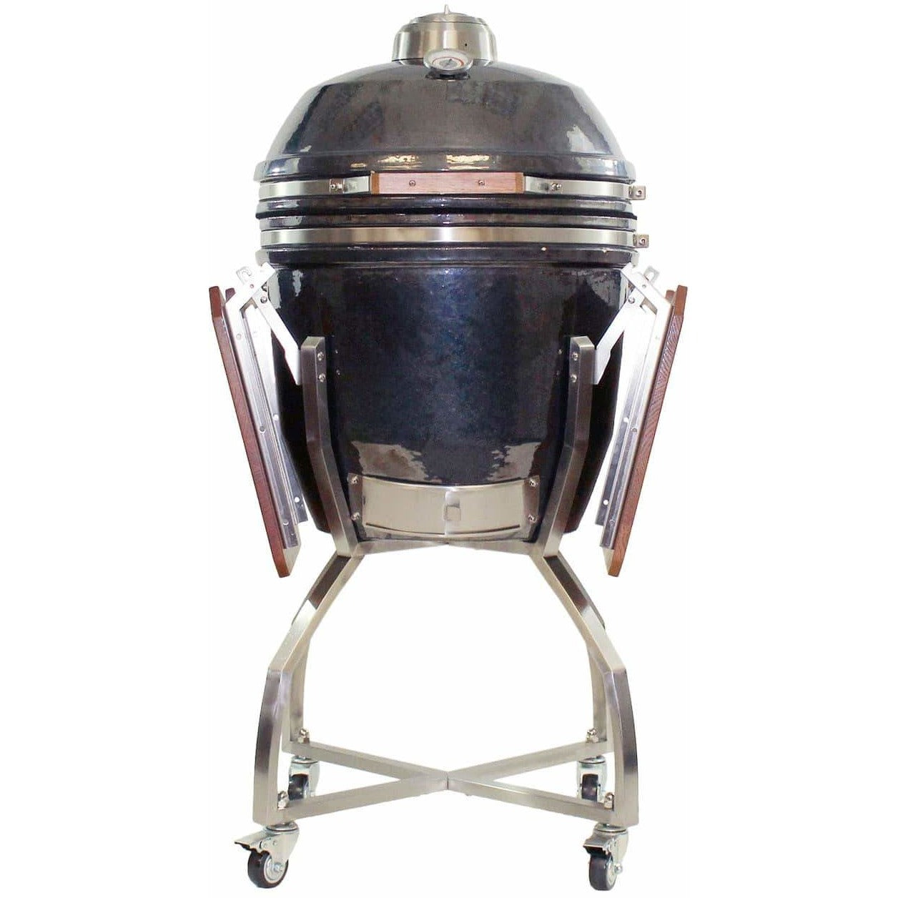 Heat 19″ ceramic kamado grill with accessories & cart HTK-19CSCA - M&K Grills