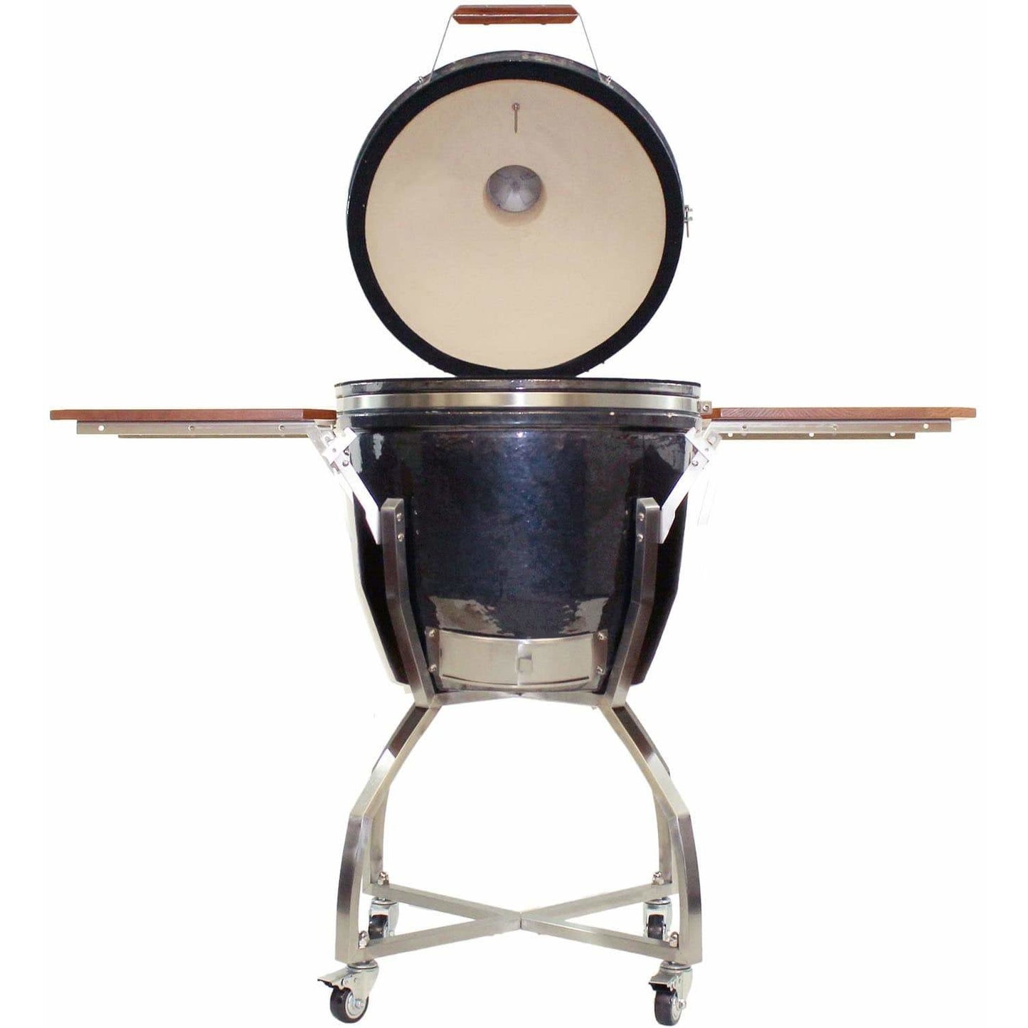 Heat 19″ ceramic kamado grill with accessories & cart HTK-19CSCA - M&K Grills