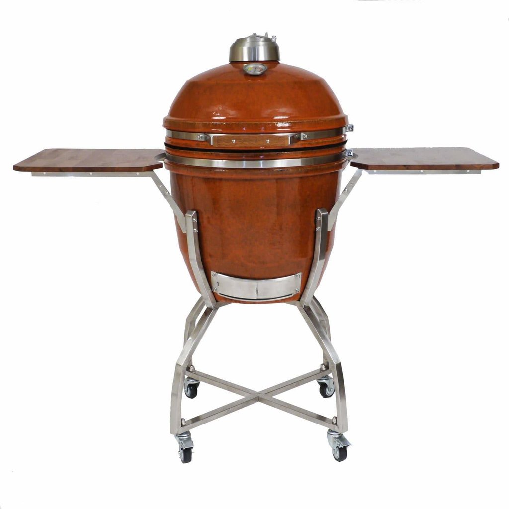 Heat 19″ ceramic kamado grill with accessories & cart HTK-19CSCA - M&K Grills
