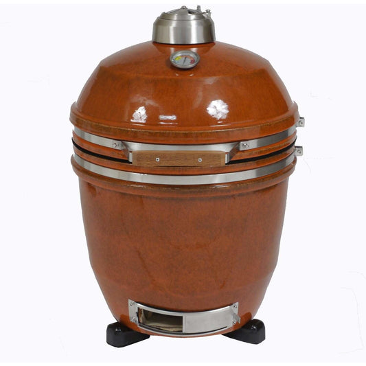 Heat 19 Inch Kamado Grill, Build Kit, Rust ceramic - M&K Grills