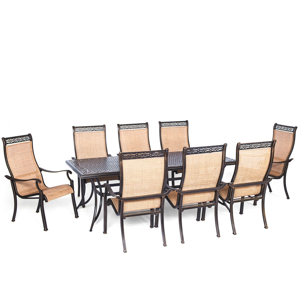 hanover-manor-9-piece-8-sling-dining-chairs-42x84-inch-cast-table-mandn9pc