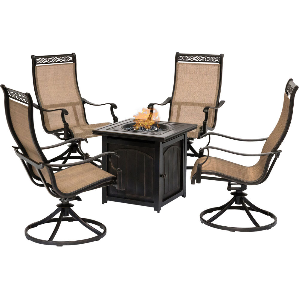 hanover-monaco-5-piece-4-sling-swivel-rockers-and-26-inch-square-fire-pit-mon5pcswfpsq