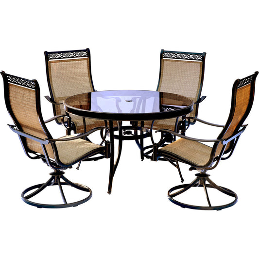 hanover-monaco-5-piece-4-sling-swivel-rockers-48-inch-round-glass-top-table-mondn5pcswg