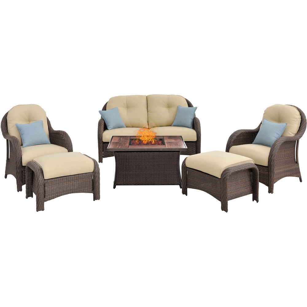 hanover-newport-6-piece-fire-pit-set-with-wood-grain-tile-top-newpt6pcfp-crm-wg