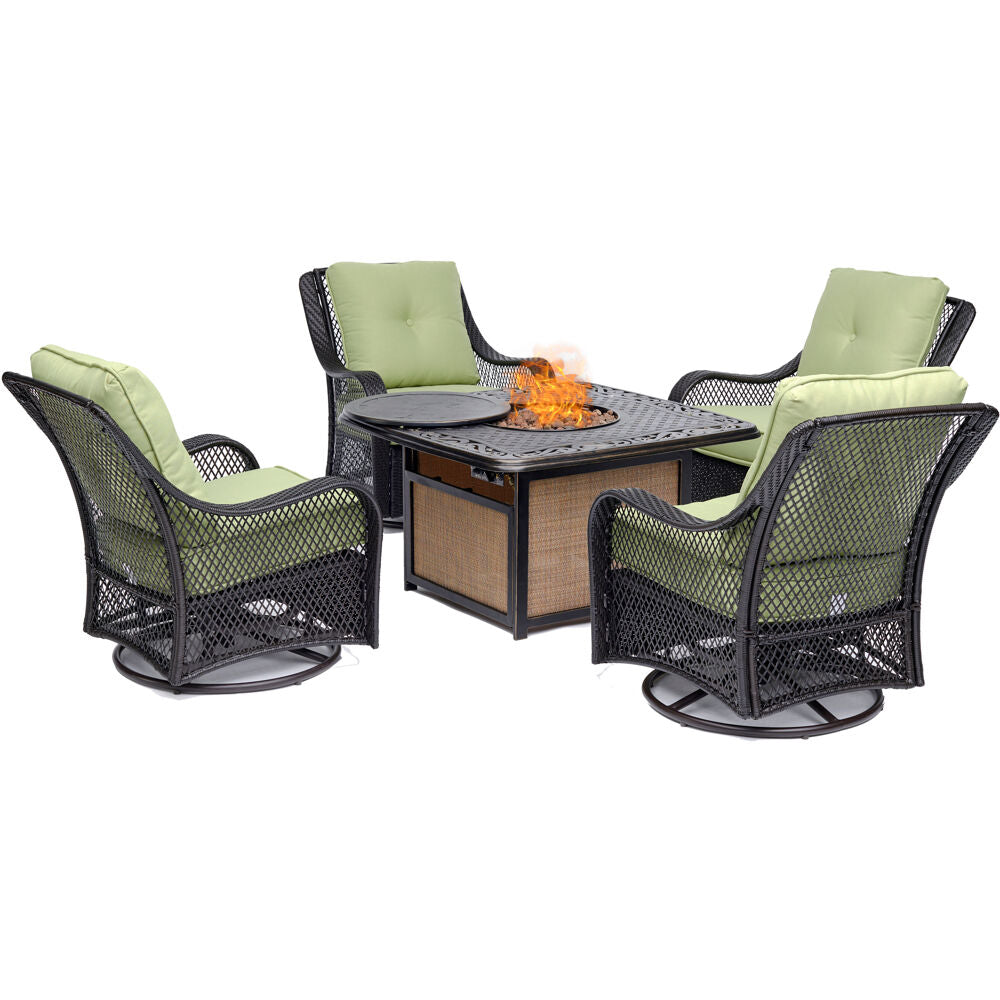 hanover-orleans-5-piece-fire-pit-4-cushioned-swivel-rockers-and-cast-top-fire-pit-orl5pccfpsw4-grn