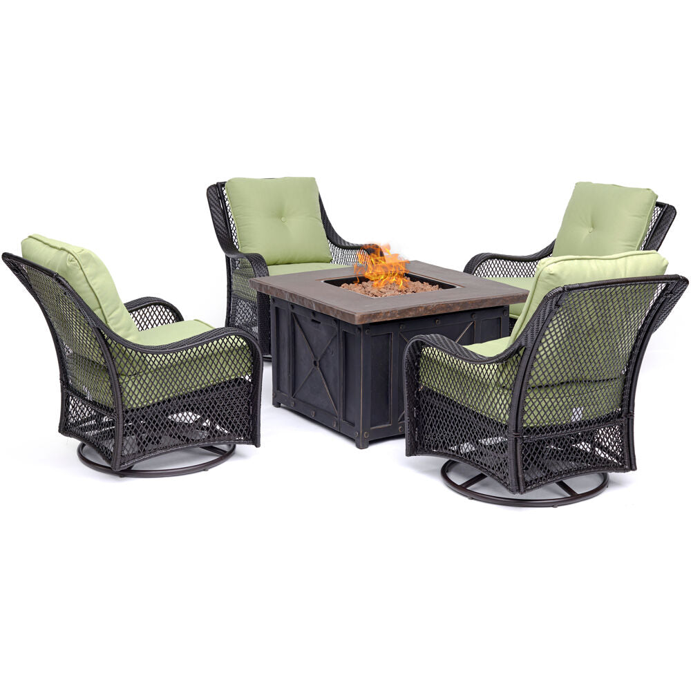 hanover-orleans-5-piece-fire-pit-4-swivel-gliders-and-durastone-fire-pit-orl5pcdfpsw4-grn