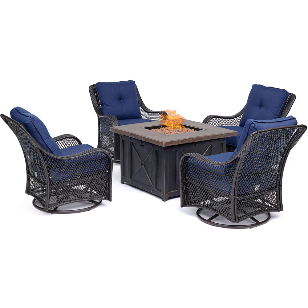hanover-orleans-5-piece-fire-pit-4-swivel-gliders-and-durastone-fire-pit-orl5pcdfpsw4-nvy