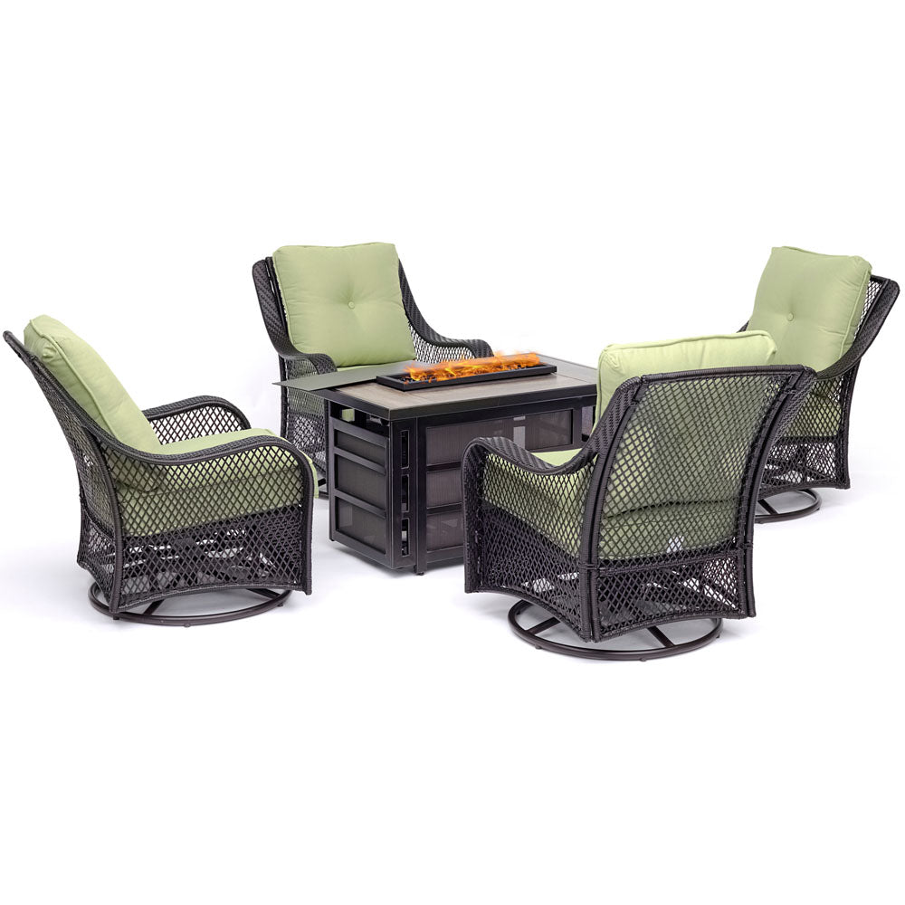 hanover-orleans-5-piece-fire-pit-4-swivel-gliders-rectangle-kd-fire-pit-with-tile-orl5pcsw4recfp-grn
