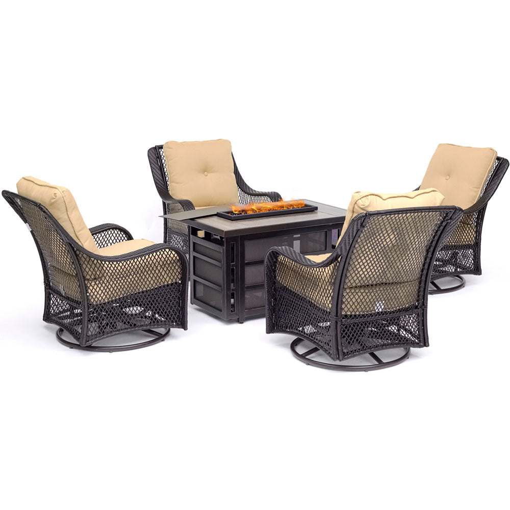hanover-orleans-5-piece-fire-pit-4-swivel-gliders-rectangle-kd-fire-pit-with-tile-orl5pcsw4recfp-tan