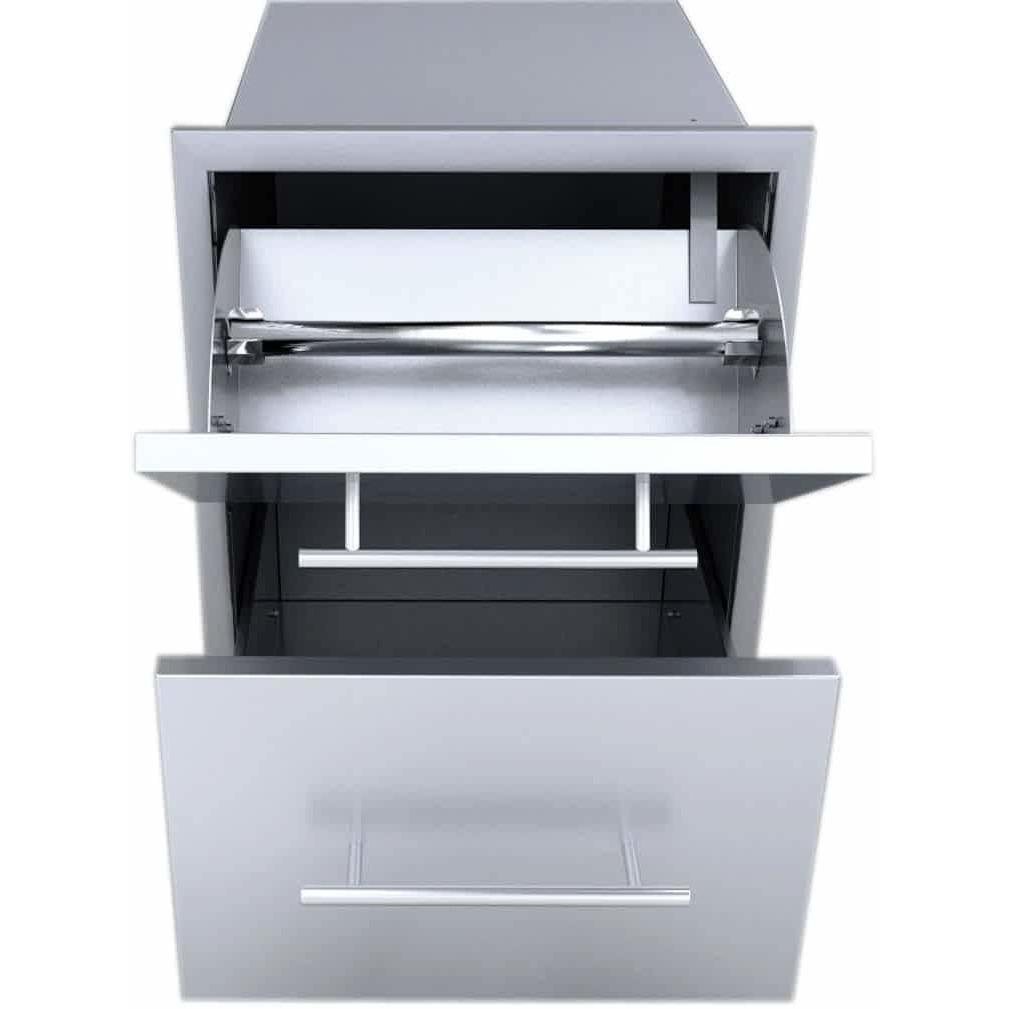 Designer Series Raised Style 18-inch Paper Towel Drawer Combo - (Front View Open)