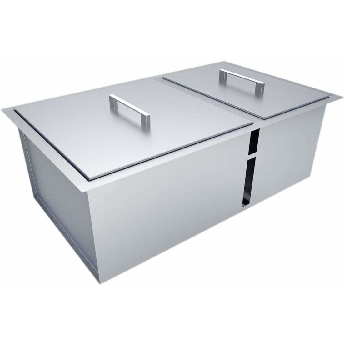 Sunstone B-SK34 Over/Under 34 X 12-Inch Height Double Basin Sink W/2 Covers