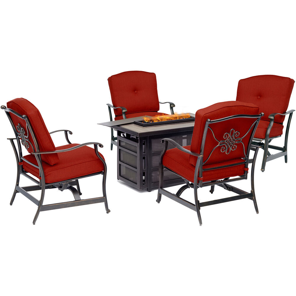 hanover-traditions-5-piece-fire-pit-4-cushioned-rockers-rectangle-kd-fire-pit-with-tile-trad5pcrecfp-red