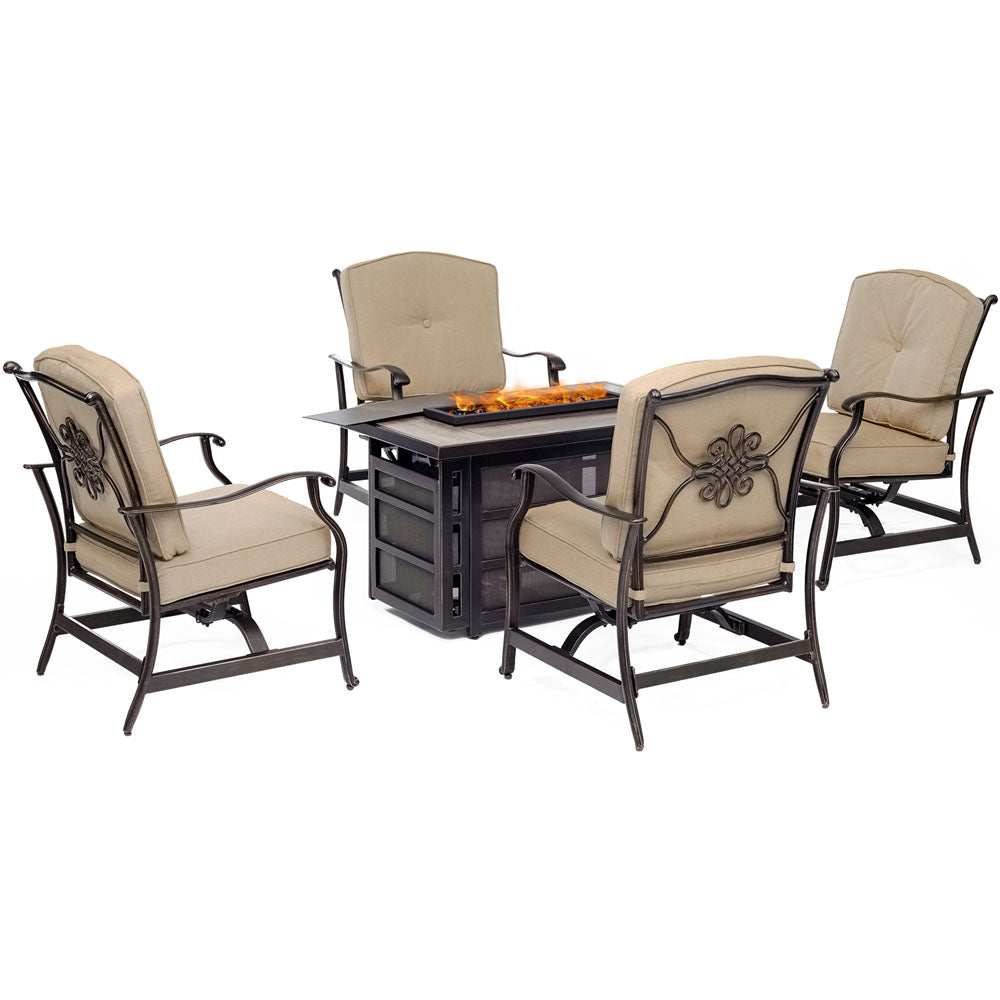 hanover-traditions-5-piece-fire-pit-4-cushioned-rockers-rectangle-kd-fire-pit-with-tile-trad5pcrecfp-tan