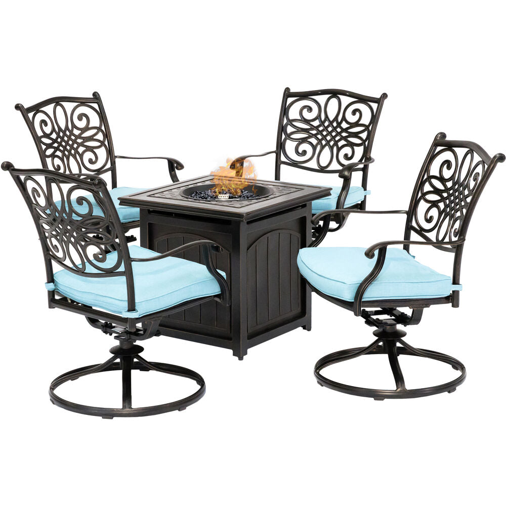 hanover-traditions-5-piece-4-swivel-rockers-and-26-inch-square-fire-pit-trad5pcswfpsq-blu