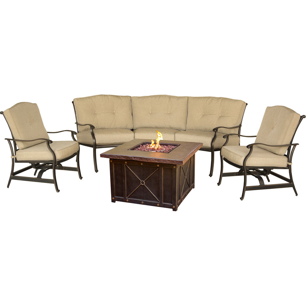 hanover-traditions-4-piece-fire-pit-durastone-fire-pit-2-cushion-rockers-crescent-sofa-traddura4pcfp