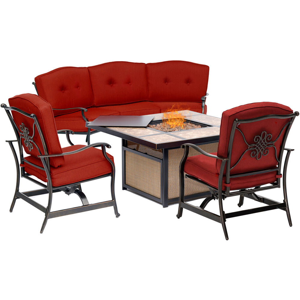hanover-traditions-4-piece-fire-pit-tile-top-fire-pit-crescent-sofa-2-cushion-rockers-tradtile4pcfp-red