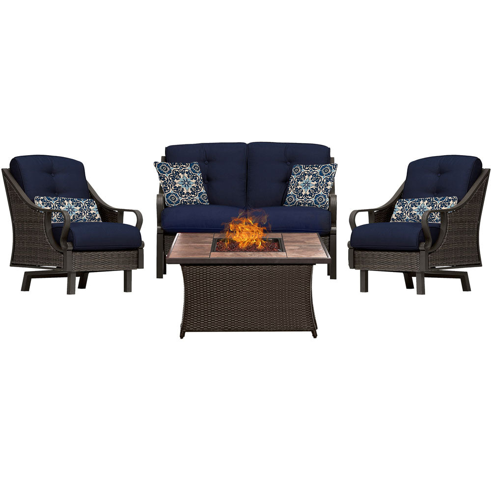 hanover-ventura-4-piece-fire-pit-set-with-tan-tile-top-ven4pcfp-nvy-tn