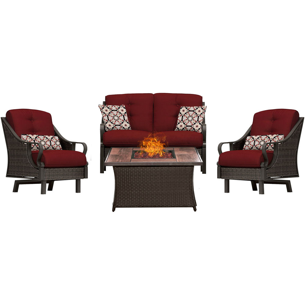 hanover-ventura-4-piece-fire-pit-set-with-wood-grain-tile-top-ven4pcfp-red-wg