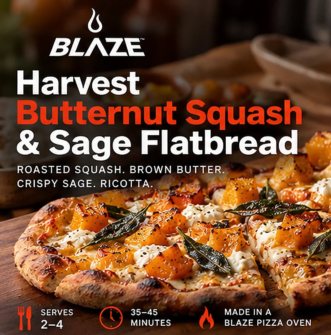 Harvest butternut squash and sage flatbread with ricotta and brown butter