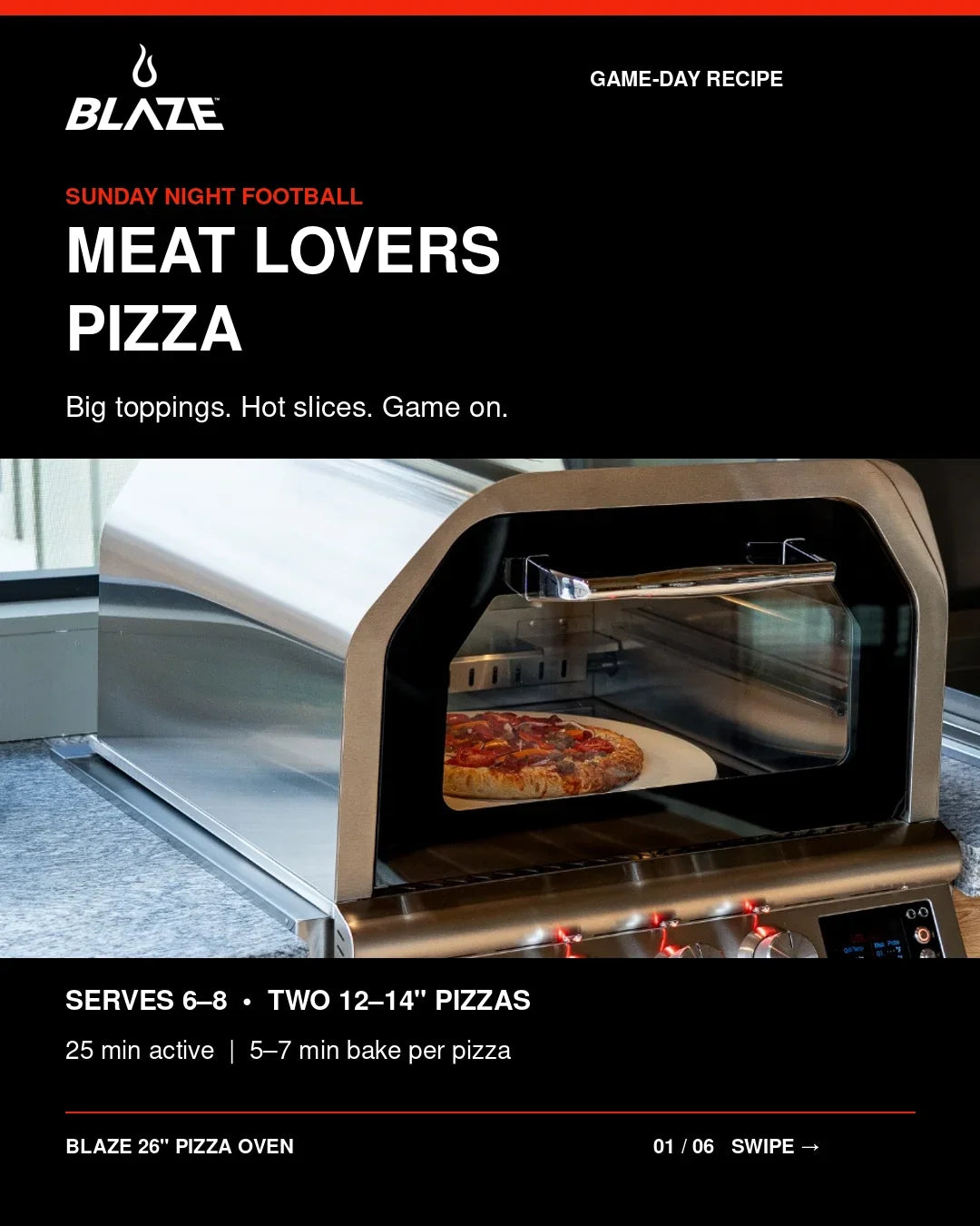 Blaze meat lovers pizza recipe: two pizzas for game day