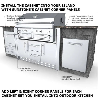 Sunstone 46″ Charcoal Grill Base Cabinet – SAC46CGDC - Full Pack Details